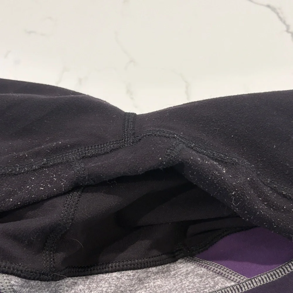 lululemon athletica Black Leggings with Purple and Pink Accents